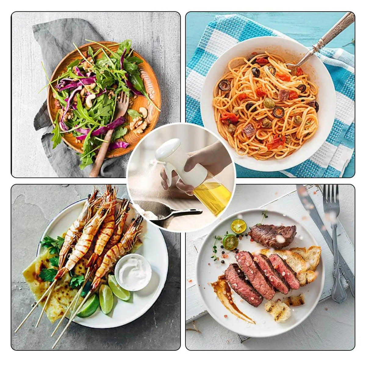 Oil Spray Bottle for Air Fryer Chicken and Vegetables