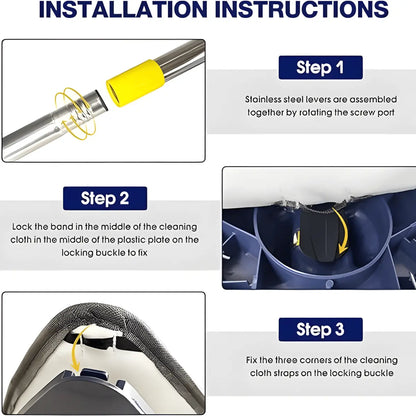 Lightweight 360° rotating triangle mop used for easy home cleaning in UAE